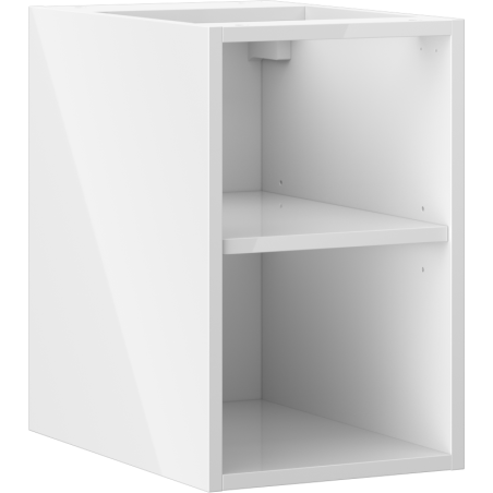 Mexen Box-A otvorená skrinka s policou 30 cm, biely lesk - 91AX2-0300-470-0-00