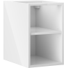 Mexen Box-A otvorená skrinka s policou 30 cm, biely lesk - 91AX2-0300-470-0-00