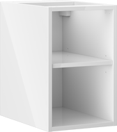 Mexen Box-A otvorená skrinka s policou 30 cm, biely lesk - 91AX2-0300-470-0-00