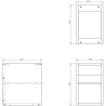 Mexen Box-A otvorená skrinka s policou 30 cm, biely lesk - 91AX2-0300-470-0-00