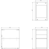 Mexen Box-A otvorená skrinka s poličkou 30 cm, grafit mat - 91AX2-0300-470-0-66