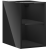 Mexen Box-A otvorená skrinka s policou 30 cm, čierny lesk - 91AX2-0300-470-0-70