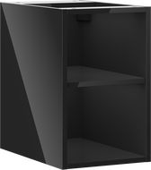 Mexen Box-A otvorená skrinka s policou 30 cm, čierny lesk - 91AX2-0300-470-0-70