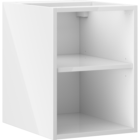 Mexen Box-A otvorená skrinka s poličkou 35 cm, biely lesk - 91AX2-0350-470-0-00