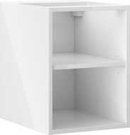 Mexen Box-A otvorená skrinka s poličkou 35 cm, biely lesk - 91AX2-0350-470-0-00