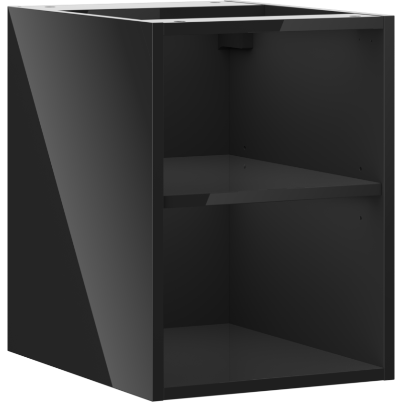 Mexen Box-A otvorená skrinka s policou 35 cm, čierny lesk - 91AX2-0350-470-0-70
