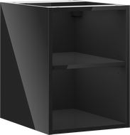 Mexen Box-A otvorená skrinka s policou 35 cm, čierny lesk - 91AX2-0350-470-0-70