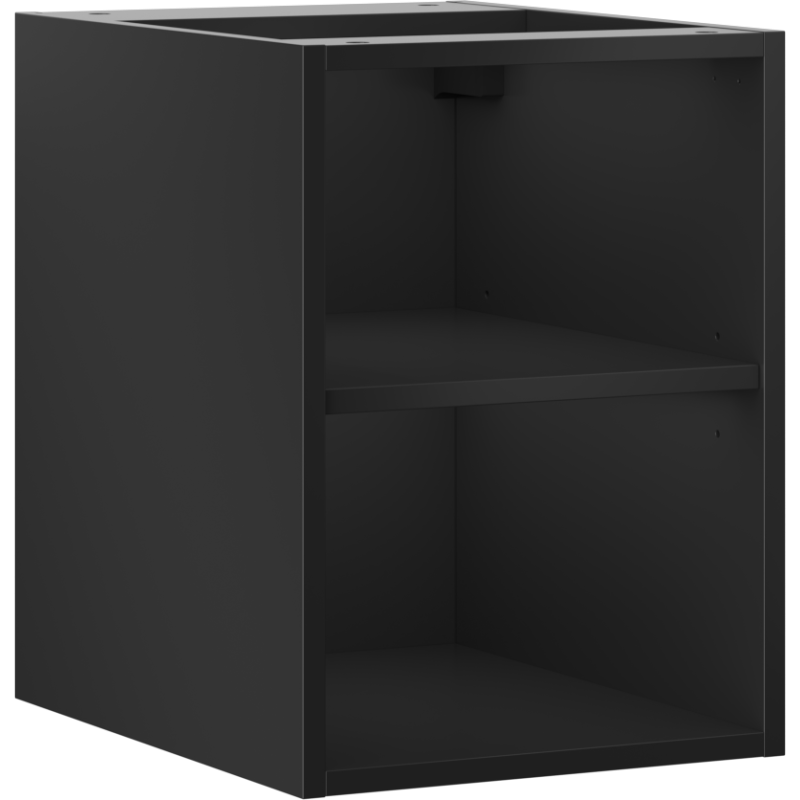 Mexen Box-A otvorená skrinka s poličkou 35 cm, matná čierna - 91AX2-0350-470-0-71