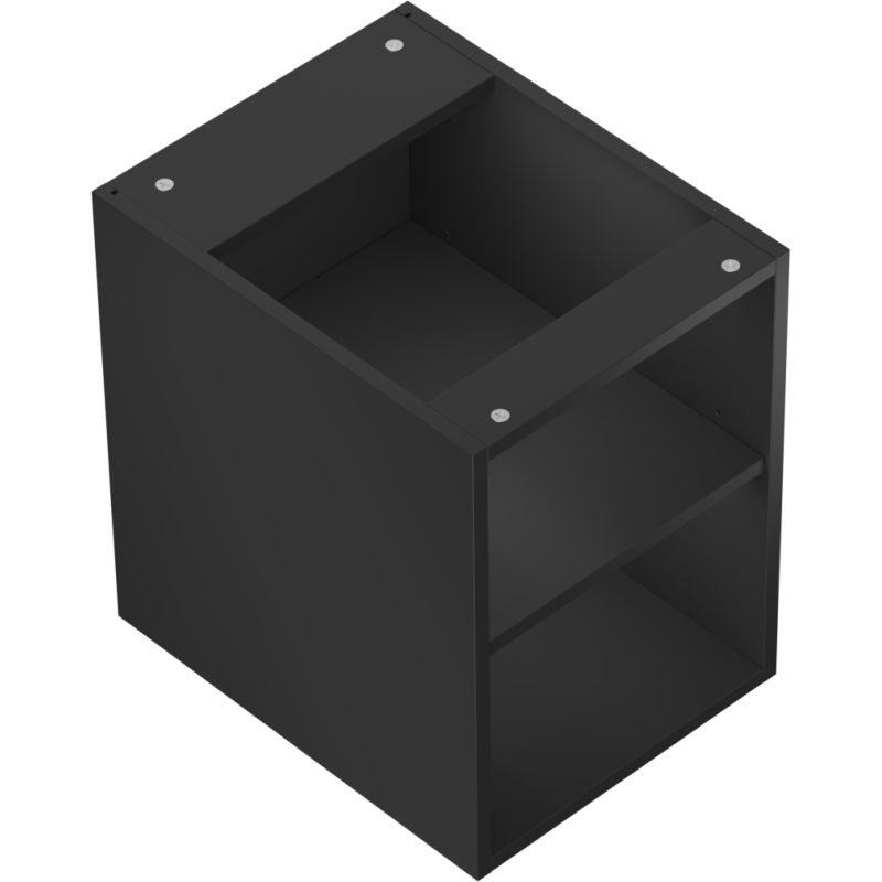 Mexen Box-A otvorená skrinka s poličkou 35 cm, matná čierna - 91AX2-0350-470-0-71