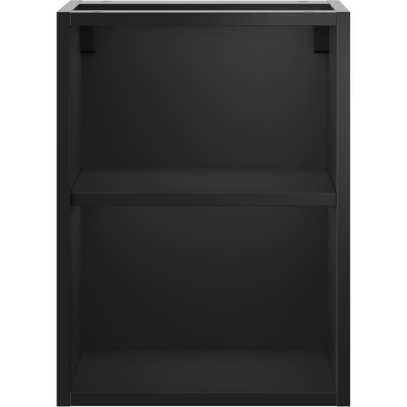Mexen Box-A otvorená skrinka s poličkou 35 cm, matná čierna - 91AX2-0350-470-0-71