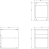 Mexen Box-A otvorená skrinka s policou 35 cm, dub - 91AX2-0350-470-0-81
