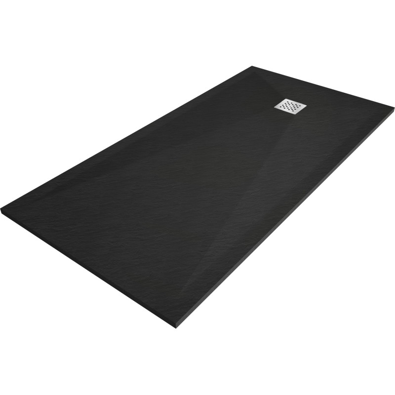 Mexen Stone+ obdĺžniková kompozitná sprchová vanička 200 x 80 cm, čierna - 44708020