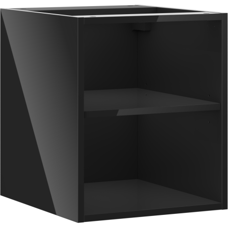 Mexen Box-A otvorená skrinka s poličkou 40 cm, čierny lesk - 91AX2-0400-470-0-70