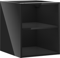 Mexen Box-A otvorená skrinka s poličkou 40 cm, čierny lesk - 91AX2-0400-470-0-70