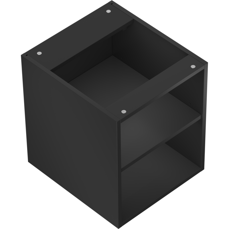 Mexen Box-A otvorená skrinka s policou 40 cm, čierna matná - 91AX2-0400-470-0-71