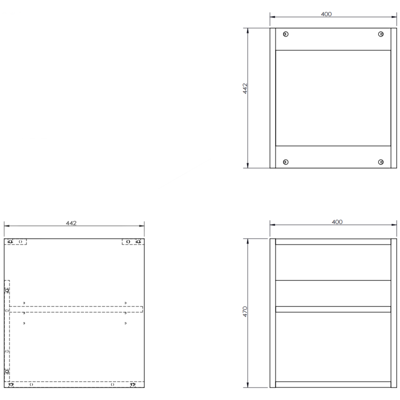Mexen Box-A otvorená skrinka s poličkou 40 cm, dub - 91AX2-0400-470-0-81