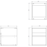Mexen Box-A otvorená skrinka s policou 40 cm, orech - 91AX2-0400-470-0-86