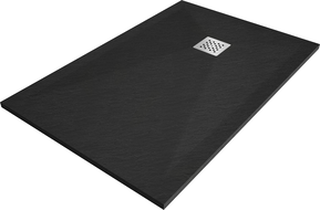 Mexen Stone+ kompozitná obdĺžniková sprchová vanička 120 x 90 cm, čierna - 44709012
