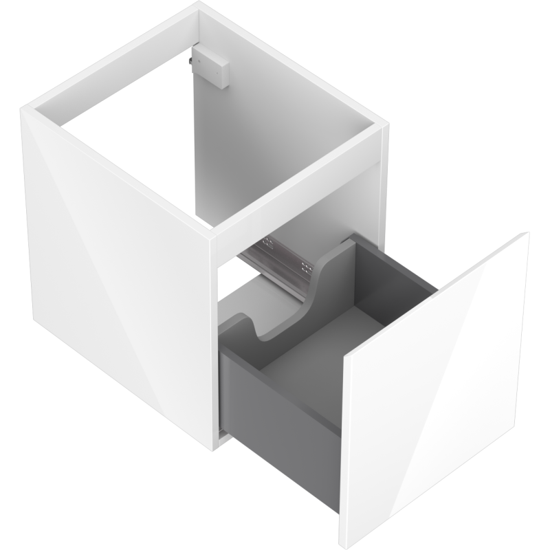 Mexen Orio kúpeľňová skrinka pod umývadlo 40 cm, 1 zásuvka, biely lesk - 91A10-04047-1-BF00