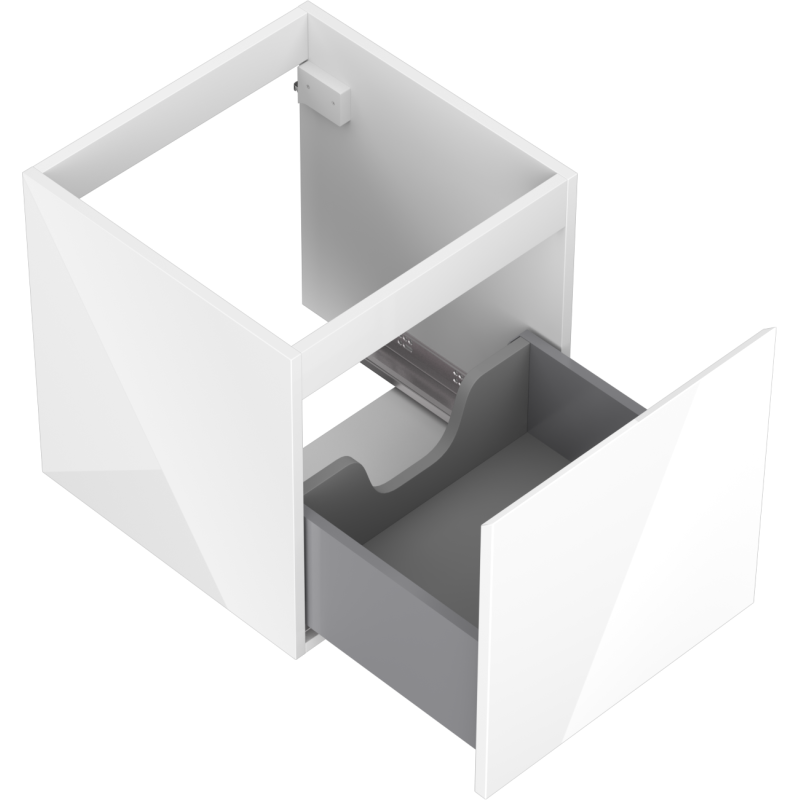 Mexen Orio kúpeľňová skrinka pod umývadlo 45 cm, 1 zásuvka, biely lesk - 91A10-04547-1-BF00