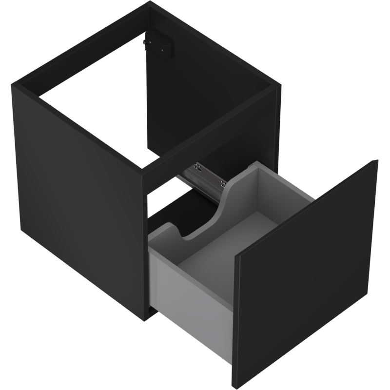 Mexen Orio kúpeľňová skrinka pod umývadlo 45 cm, 1 zásuvka, čierna matná - 91A10-04547-1-BF71