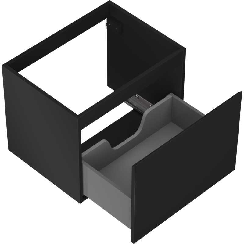 Mexen Orio kúpeľňová skrinka pod umývadlo 60 cm, 1 zásuvka, čierna matná - 91A10-06047-1-BF71