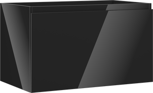 Mexen Orio kúpeľňová skrinka pod umývadlo 80 cm, 1 zásuvka, čierny lesk - 91A10-08047-1-BF70