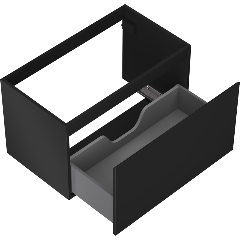 Mexen Orio kúpeľňová skrinka pod umývadlo 80 cm, 1 zásuvka, čierna matná - 91A10-08047-1-BF71