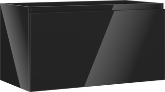 Mexen Orio kúpeľňová skrinka pod umývadlo 90 cm, 1 zásuvka, čierny lesk - 91A10-09047-1-BF70