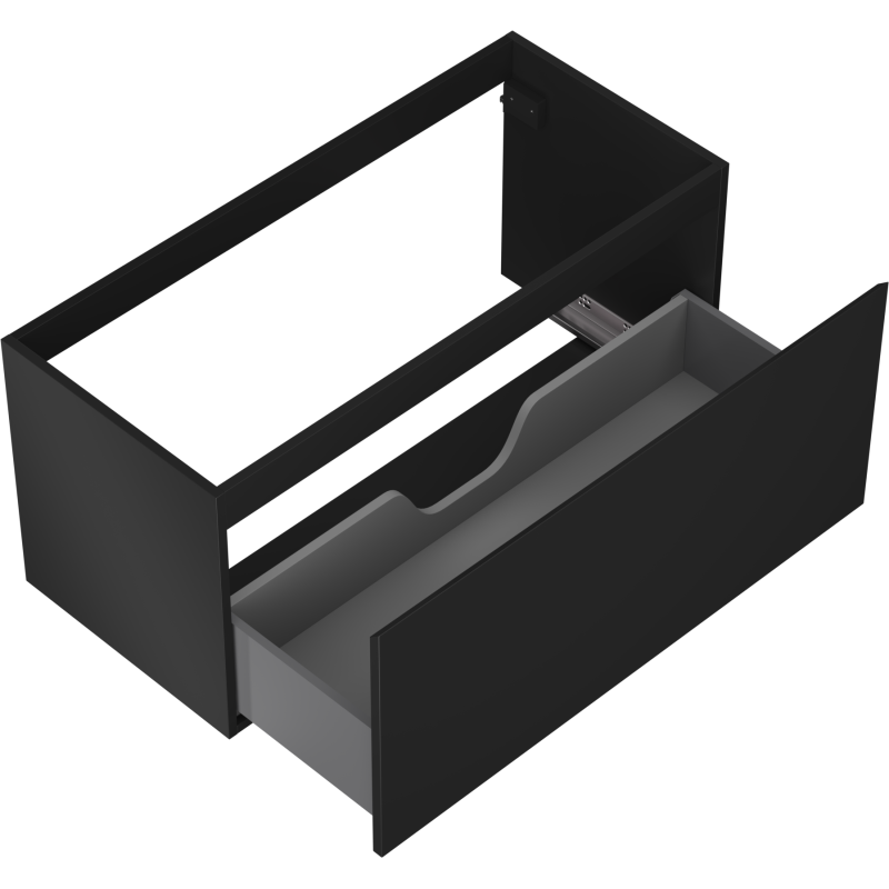 Mexen Orio kúpeľňová skrinka pod umývadlo 100 cm, 1 zásuvka, čierna mat - 91A10-10047-1-BF71