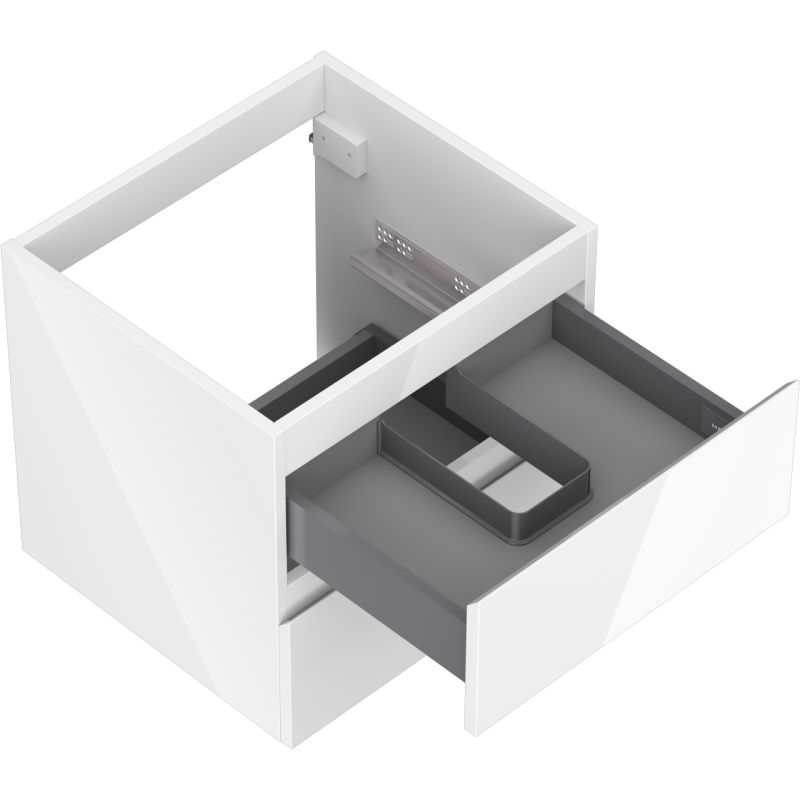 Mexen Orio kúpeľňová skrinka pod umývadlo 50 cm, 2 zásuvky, biela lesk - 91A10-05047-2-BFF00