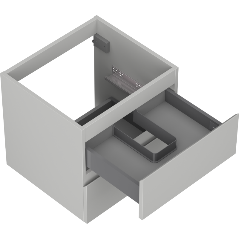 Mexen Orio kúpeľňová skrinka pod umývadlo 50 cm, 2 zásuvky, sivá matná - 91A10-05047-2-BFF62