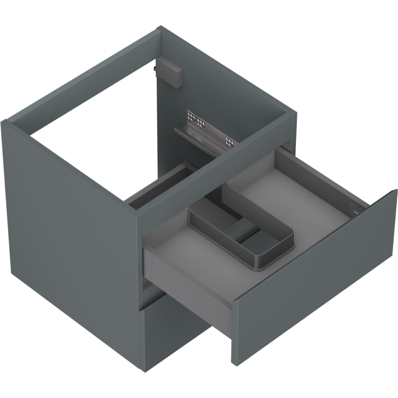 Mexen Orio kúpeľňová skrinka pod umývadlo 50 cm, 2 zásuvky, grafit mat - 91A10-05047-2-BFF66