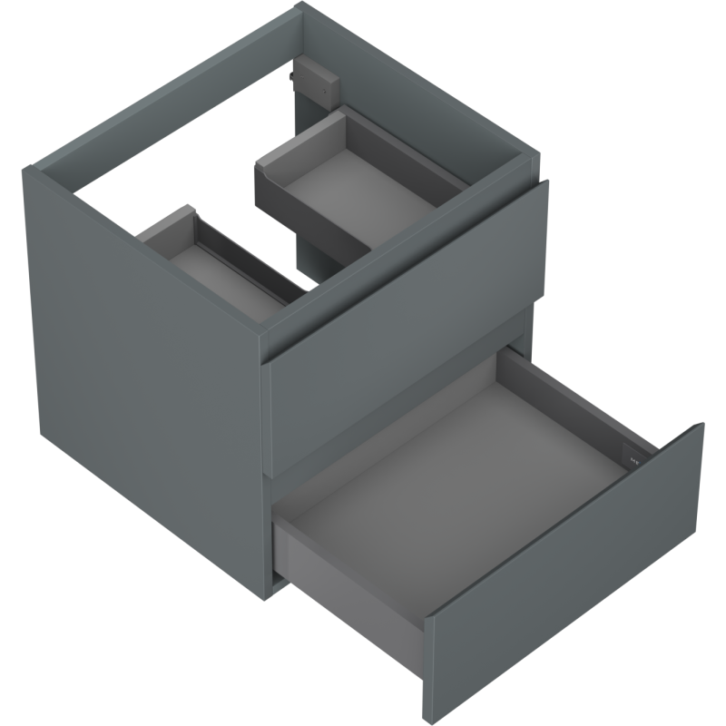 Mexen Orio kúpeľňová skrinka pod umývadlo 50 cm, 2 zásuvky, grafit mat - 91A10-05047-2-BFF66