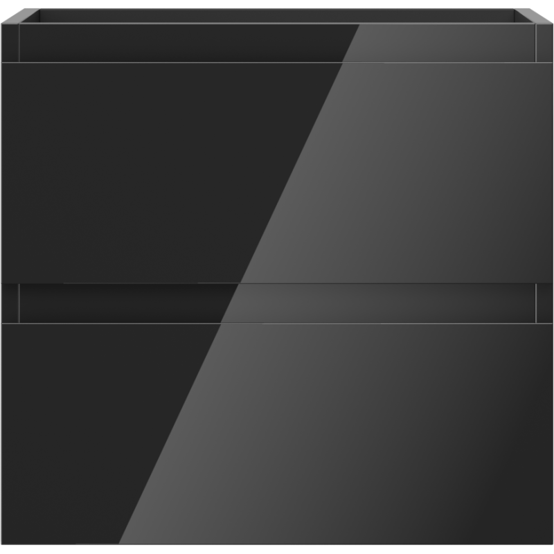 Mexen Orio kúpeľňová skrinka pod umývadlo 50 cm, 2 zásuvky, čierny lesk - 91A10-05047-2-BFF70