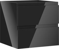 Mexen Orio kúpeľňová skrinka pod umývadlo 50 cm, 2 zásuvky, čierny lesk - 91A10-05047-2-BFF70