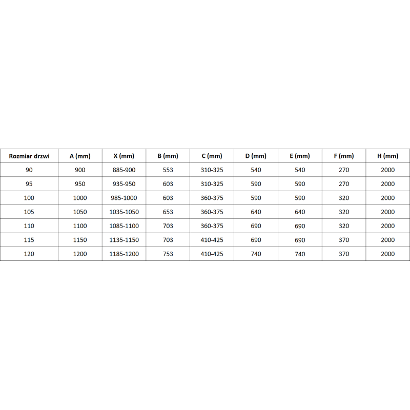 Mexen Mist L sprchové dvere sklopné ľavé 100 cm, čierny rám, čierne - 8A4L-100-000-70-70-L