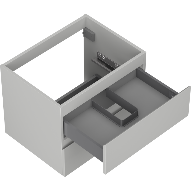 Mexen Orio kúpeľňová skrinka pod umývadlo 60 cm, 2 zásuvky, sivá matná - 91A10-06047-2-BFF62