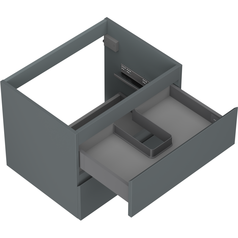 Mexen Orio kúpeľňová skrinka pod umývadlo 60 cm, 2 zásuvky, grafit mat - 91A10-06047-2-BFF66