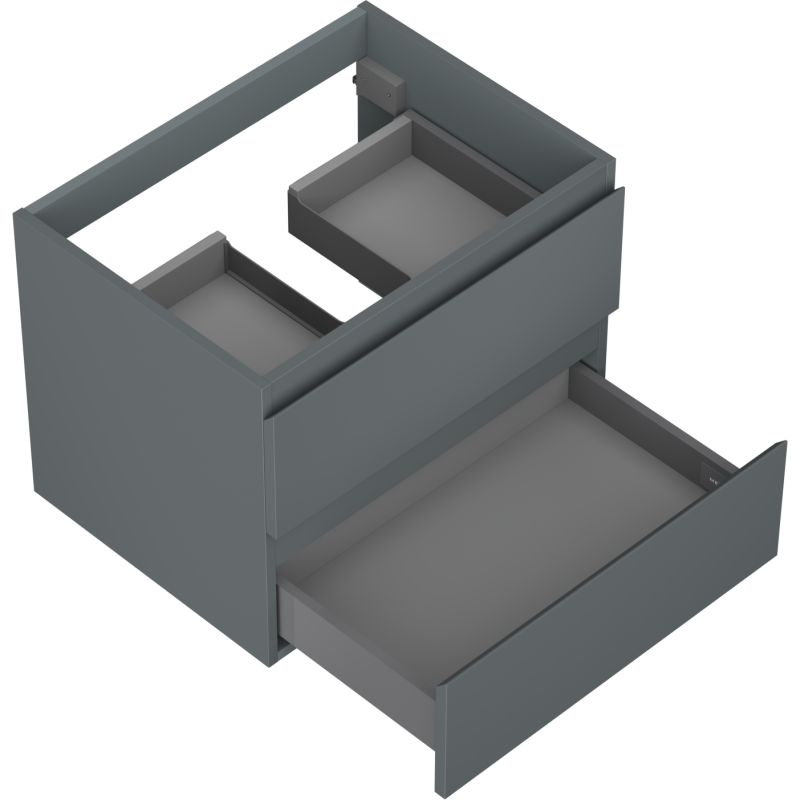 Mexen Orio kúpeľňová skrinka pod umývadlo 60 cm, 2 zásuvky, grafit mat - 91A10-06047-2-BFF66