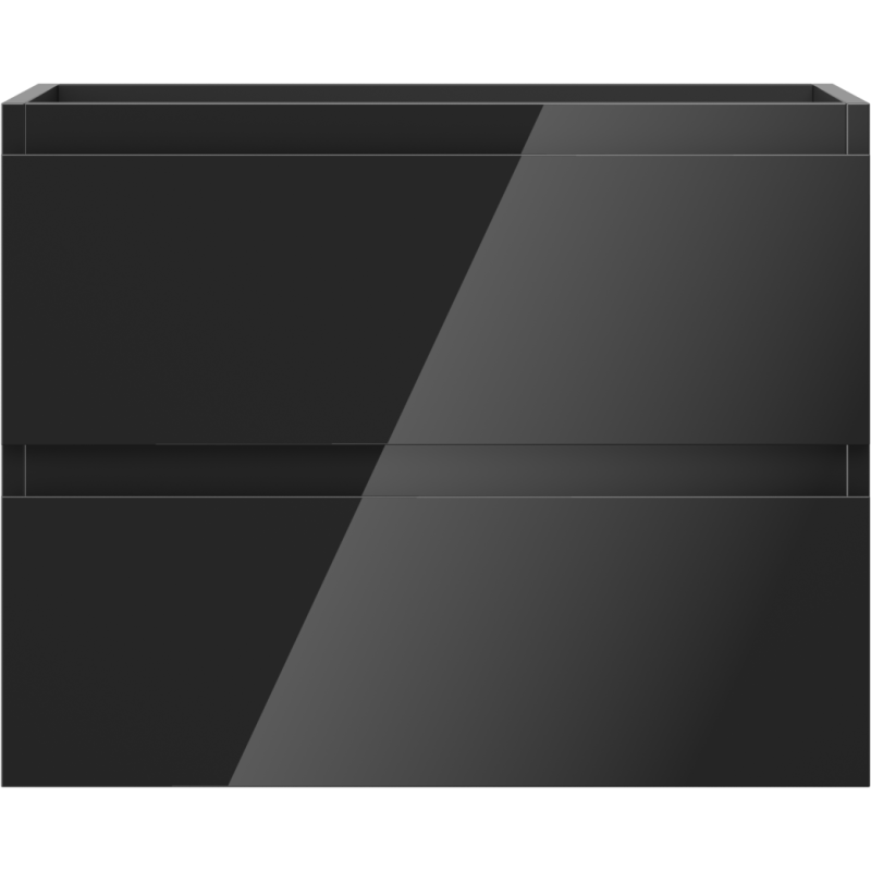 Mexen Orio kúpeľňová skrinka pod umývadlo 60 cm, 2 zásuvky, čierny lesk - 91A10-06047-2-BFF70
