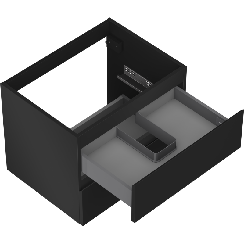 Mexen Orio kúpeľňová skrinka pod umývadlo 60 cm, 2 zásuvky, čierna matná - 91A10-06047-2-BFF71