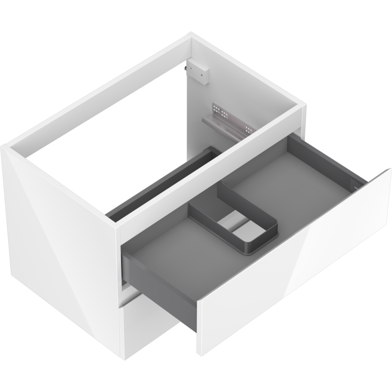 Mexen Orio kúpeľňová skrinka pod umývadlo 70 cm, 2 zásuvky, biely lesk - 91A10-07047-2-BFF00