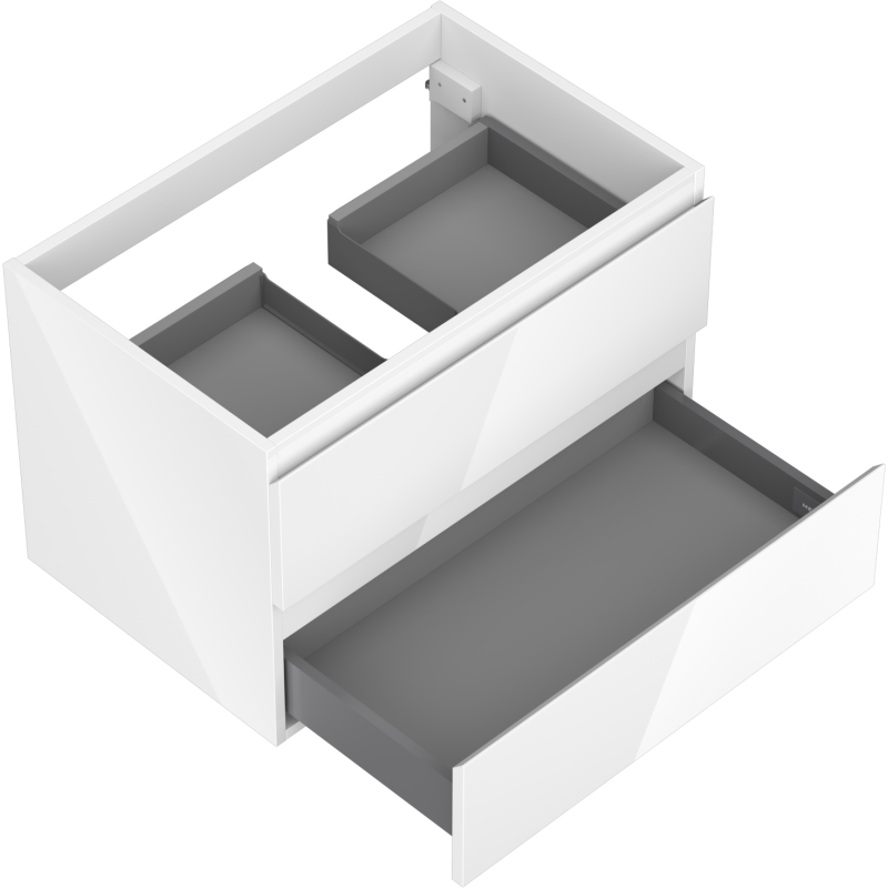 Mexen Orio kúpeľňová skrinka pod umývadlo 70 cm, 2 zásuvky, biely lesk - 91A10-07047-2-BFF00