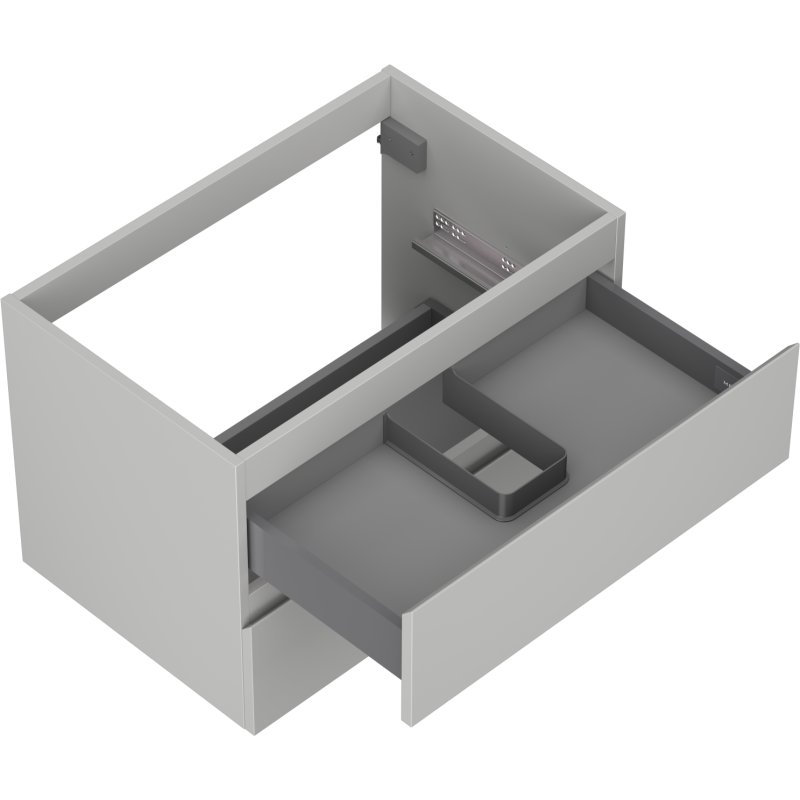 Mexen Orio kúpeľňová skrinka pod umývadlo 70 cm, 2 zásuvky, sivá matná - 91A10-07047-2-BFF62