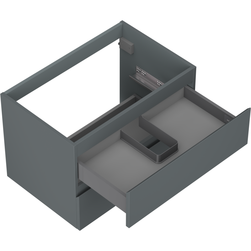 Mexen Orio kúpeľňová skrinka pod umývadlo 70 cm, 2 zásuvky, grafit mat - 91A10-07047-2-BFF66