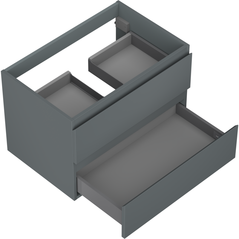 Mexen Orio kúpeľňová skrinka pod umývadlo 70 cm, 2 zásuvky, grafit mat - 91A10-07047-2-BFF66