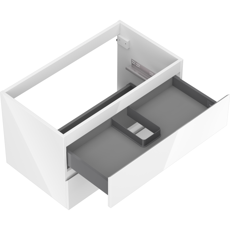 Mexen Orio kúpeľňová skrinka pod umývadlo 80 cm, 2 zásuvky, biely lesk - 91A10-08047-2-BFF00