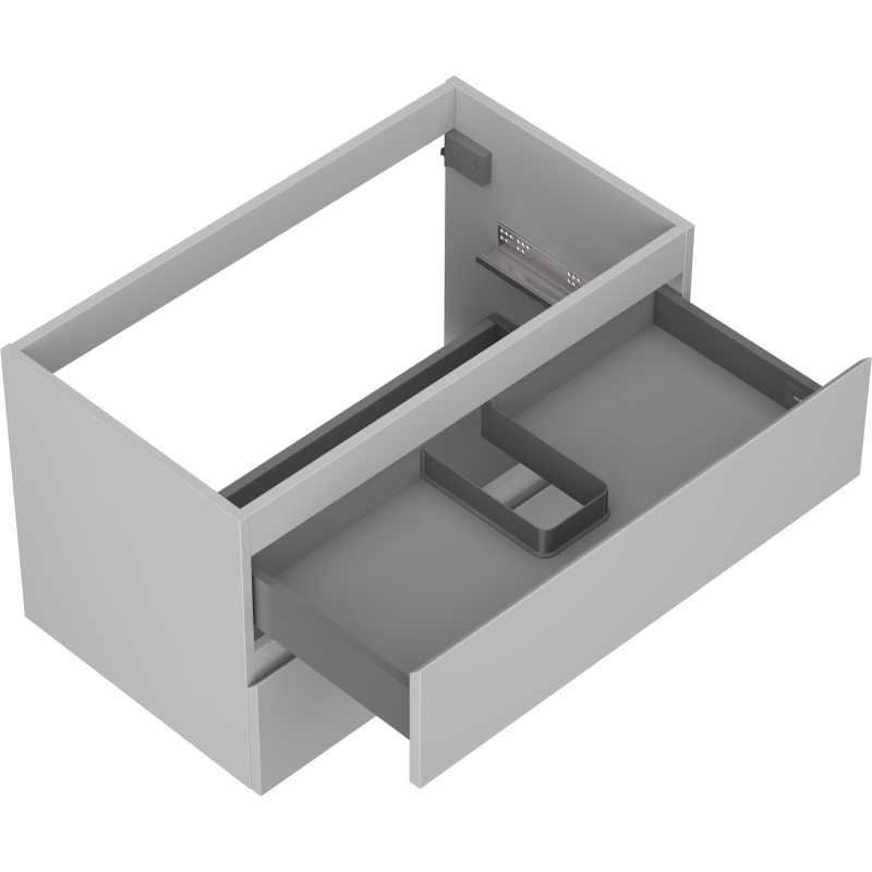 Mexen Orio kúpeľňová skrinka pod umývadlo 80 cm, 2 zásuvky, sivá matná - 91A10-08047-2-BFF62