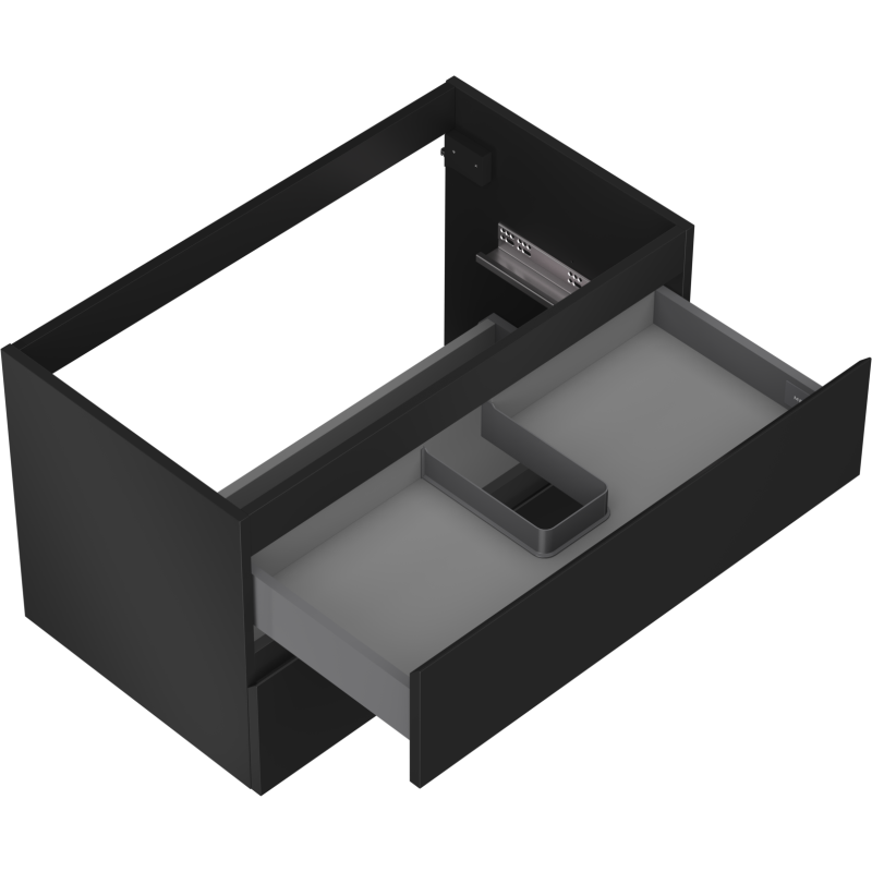 Mexen Orio kúpeľňová skrinka pod umývadlo 80 cm, 2 zásuvky, čierna matná - 91A10-08047-2-BFF71